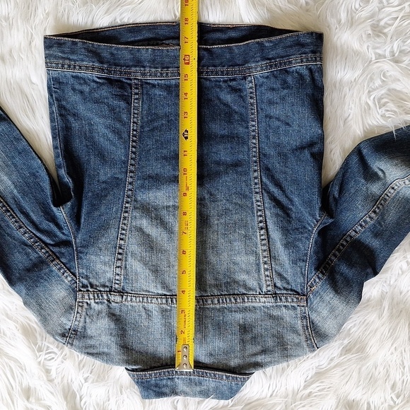 BENETTON JEANS Kids Snap Front Denim Jacket Size (M 7/8) - Picture 13 of 15